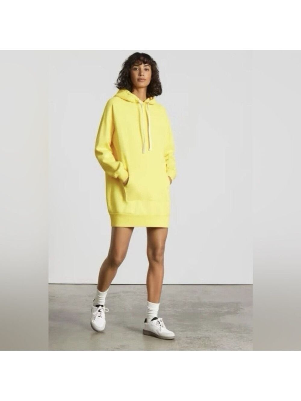 NWT Everlane Oversized Yellow Hoodie Sweater Dress M